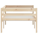 sengeramme uden madras massivt fyrretræ 90x200 cm