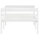 sengeramme uden madras massivt fyrretræ 90x200 cm hvid