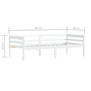 sengeramme uden madras massivt fyrretræ 90x200 cm hvid