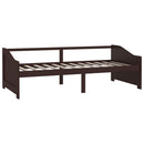 3-personers daybed 90x200 cm massivt fyrretræ mørkebrun
