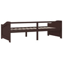 3-personers daybed 90x200 cm massivt fyrretræ mørkebrun