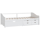 3-personers daybed med skuffer 90x200 cm massivt fyrretræ hvid