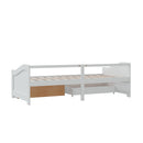 3-personers daybed med skuffer 90x200 cm massivt fyrretræ hvid