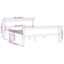 sengestel 120x200 cm massivt fyrretræ