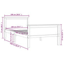 sengeramme 100x200 cm massivt fyrretræ gyldenbrun