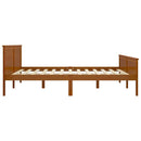 sengeramme 180x200 cm massivt fyrretræ gyldenbrun