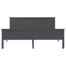 sengeramme 200x200 cm massivt fyrretræ grå