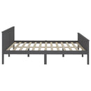 sengeramme 200x200 cm massivt fyrretræ grå