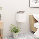 sengeskabe 2 stk. 30,5x30x30 cm konstrueret træ hvid