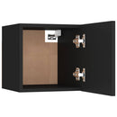 sengeskabe 2 stk. 30,5x30x30 cm konstrueret træ sort