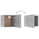 sengeskabe 2 stk. 30,5x30x30 cm konstrueret træ betongrå