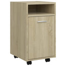skab med hjul 33x38x60 cm konstrueret træ sonoma-eg