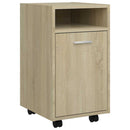 skab med hjul 33x38x60 cm konstrueret træ sonoma-eg
