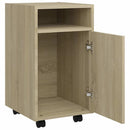 skab med hjul 33x38x60 cm konstrueret træ sonoma-eg