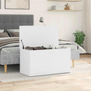 opbevaringskasse 84x42x46 cm konstrueret træ hvid