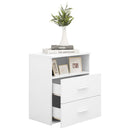 sengeskabe 2 stk. 50x32x60 cm hvid