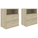 sengeskabe 2 stk. 50x32x60 cm sonoma-eg