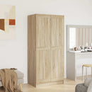 klædeskab 82,5x51,5x180 cm konstrueret træ sonoma-eg
