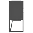 skænk 105x35x75 cm stål og glas antracitgrå