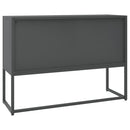 skænk 105x35x75 cm stål og glas antracitgrå