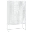 højskab 80x35x135 cm stål hvid