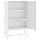 højskab 80x35x135 cm stål hvid