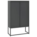 højskab 80x35x135 cm stål antracitgrå