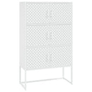 højskab 80x35x135 cm stål hvid