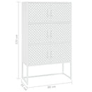 højskab 80x35x135 cm stål hvid