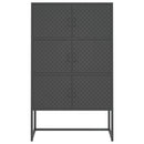 højskab 80x35x135 cm stål antracitgrå