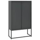 højskab 80x35x135 cm stål antracitgrå