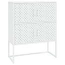 højskab 80x35x100 cm stål hvid