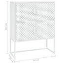 højskab 80x35x100 cm stål hvid