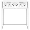konsolbord 72x35x75 cm stål hvid