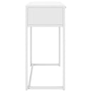 konsolbord 72x35x75 cm stål hvid