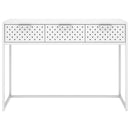 konsolbord 106x35x75 cm stål hvid