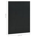 3-panels rumdeler 120x180 cm stål sort