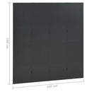 4-panels rumdeler 160x180 cm stål antracitgrå
