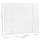 5-panels rumdeler 200x180 cm stål hvid