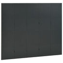 5-panels rumdeler 200x180 cm stål antracitgrå