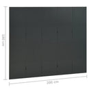5-panels rumdeler 200x180 cm stål antracitgrå