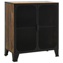 opbevaringsskab 72x36x82 cm metal og MDF rustikbrun