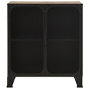 opbevaringsskab 72x36x82 cm metal og MDF rustikbrun