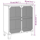 opbevaringsskab 72x36x82 cm metal og MDF rustikbrun