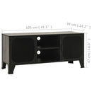 tv-skab 105x36x47 cm metal og MDF grå