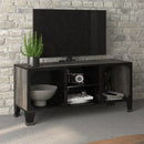 tv-skab 105x36x47 cm metal og MDF grå