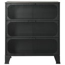 opbevaringsskab 72x36x82 cm metal og MDF grå