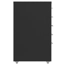 mobilt arkivskab 28x41x69 cm metal sort