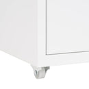 mobilt arkivskab 28x41x69 cm metal hvid