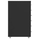 mobilt arkivskab 28x41x69 cm metal sort